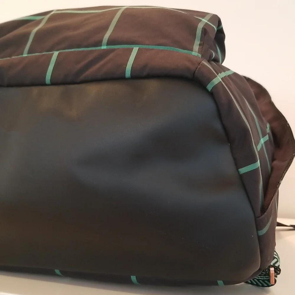 Lululemon Pack To Reality Backpack in Pacific Check Deep Coal Menthol/De…